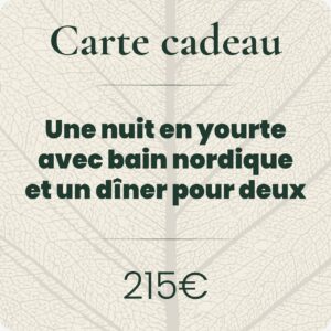 Nuit en yourte, bain nordique et dîner pour 2